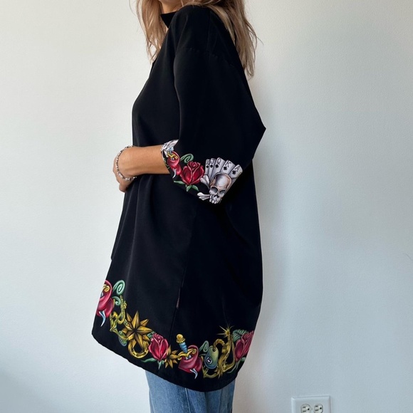 Nikki Sixx Dragonfly Poker Skull Shirt Size Large - Picture 5 of 8